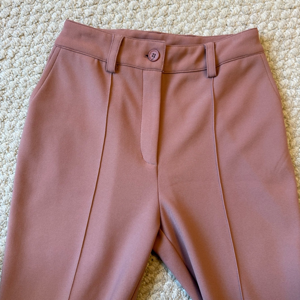 High-Rise Mauve Tailored Pants